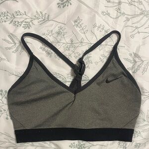 Nike Women's Gray and Black Sports Bra